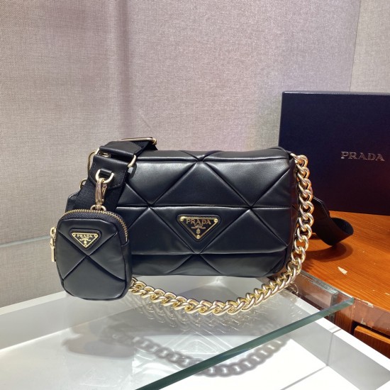 Prada System nappa patchwork shoulder bag