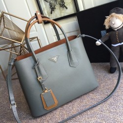 Medium Saffiano Leather Double Prada Bag