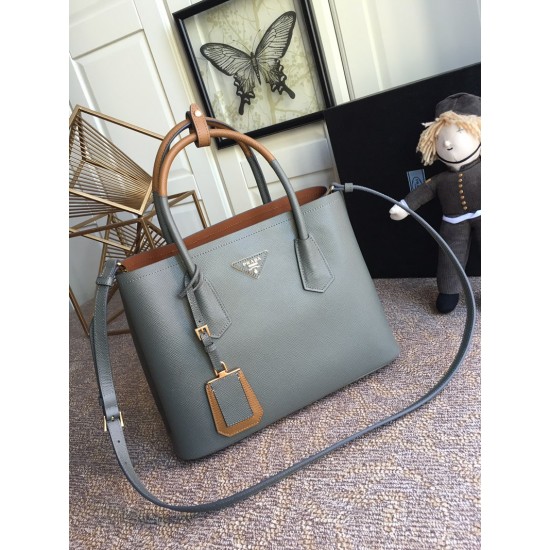 Medium Saffiano Leather Double Prada Bag