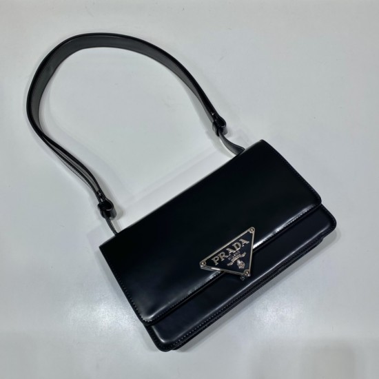 Prada Emblème brushed-leather bag