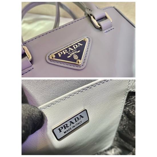 Prada Small brushed leather tote