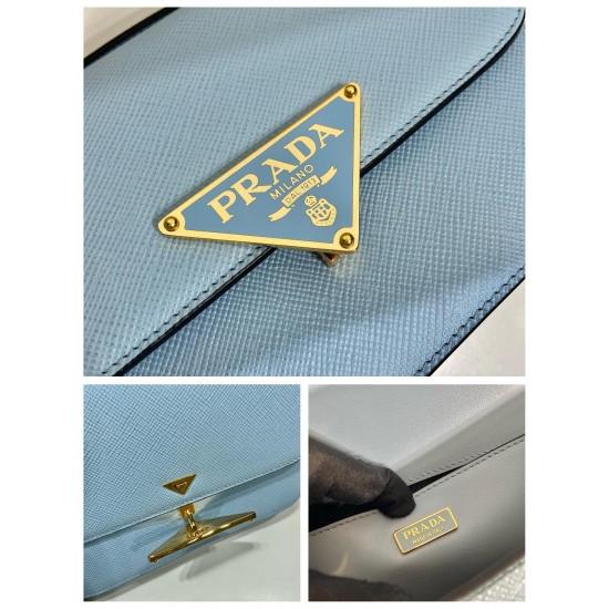 Prada Emblème Saffiano shoulder bag Size:22x16x6CM