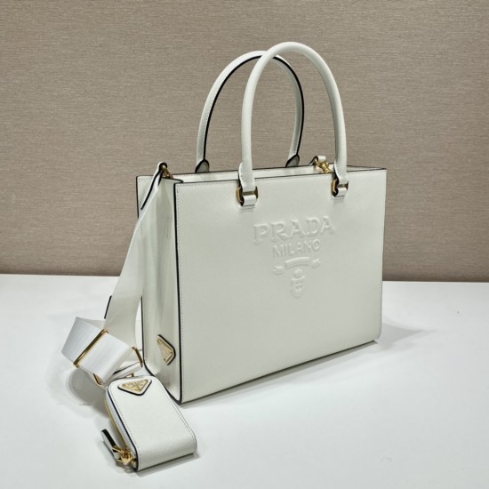 Prada Medium Saffiano leather handbag  Size:28x22x9cm