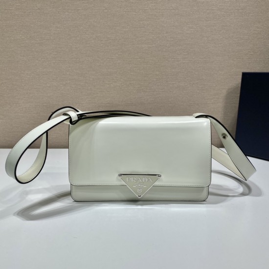 Prada Emblème brushed-leather bag