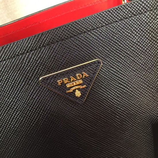 Medium Saffiano Leather Prada Panier Bag