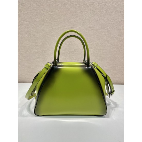 Small brushed leather Prada Supernova handbag Size：25.5x18x13.5cm