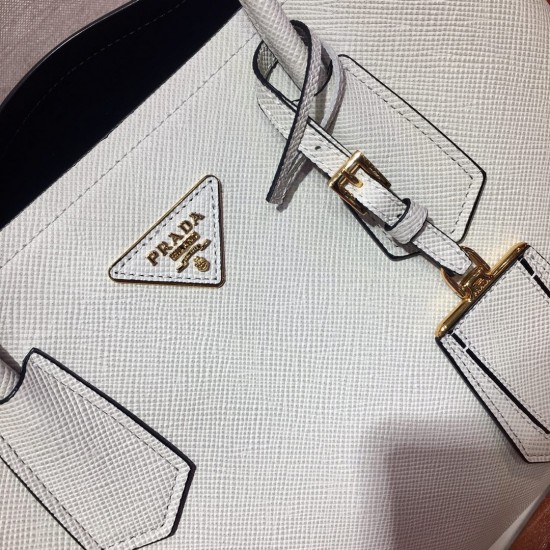 Medium Saffiano Leather Double Prada Bag