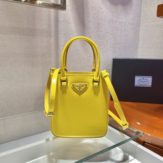 Prada Small brushed leather tote