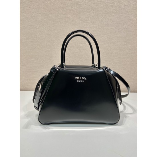 Small brushed leather Prada Supernova handbag Size：25.5x18x13.5cm