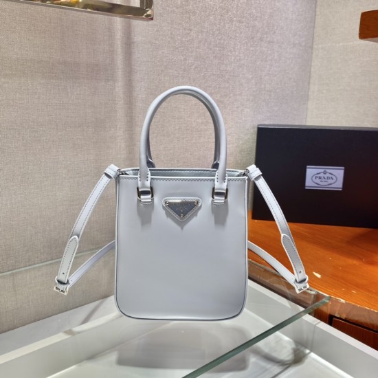 Prada Small brushed leather tote