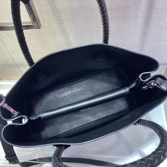 Medium Saffiano Leather Double Prada Bag