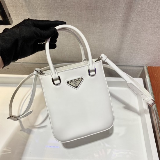 Prada Small brushed leather tote