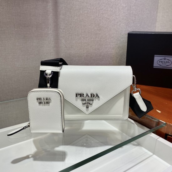 Prada Saffiano leather mini envelope bag