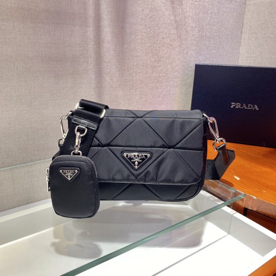 Prada System nappa patchwork shoulder bag