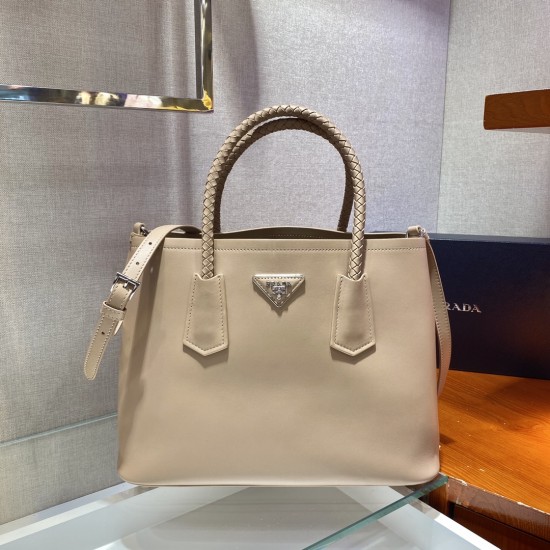 Medium Saffiano Leather Double Prada Bag