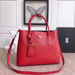 Medium Saffiano Leather Double Prada Bag