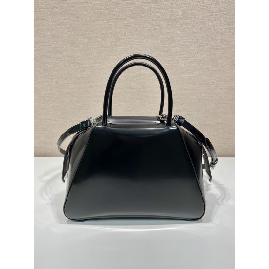 Small brushed leather Prada Supernova handbag Size：25.5x18x13.5cm