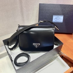 Prada Brushed leather shoulder bag