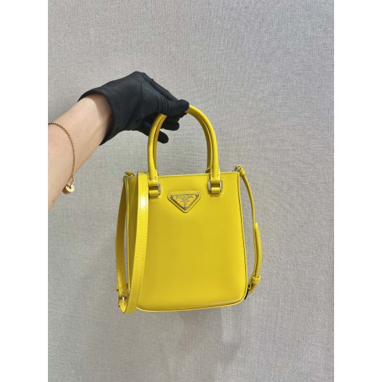 Prada Small brushed leather tote