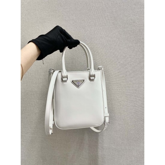 Prada Small brushed leather tote