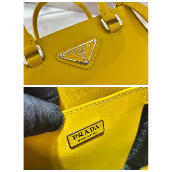 Prada Small brushed leather tote