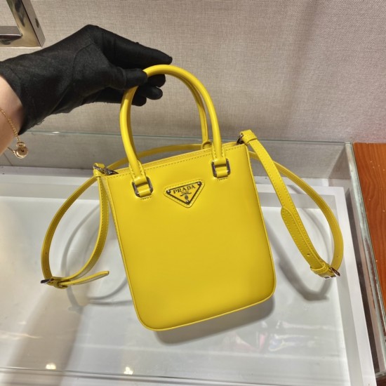 Prada Small brushed leather tote