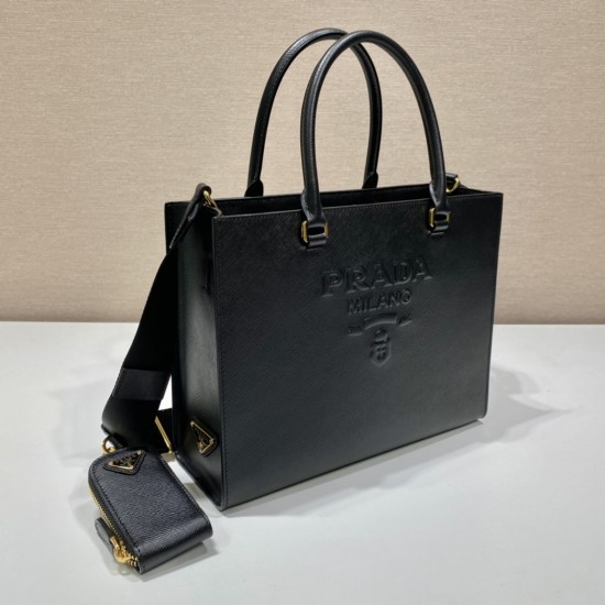 Prada Medium Saffiano leather handbag  Size:28x22x9cm