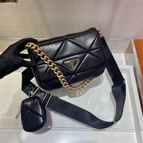 Prada System nappa patchwork shoulder bag