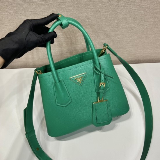 Prada Double Saffiano leather mini bag Size: 25x18.5x12.5cm