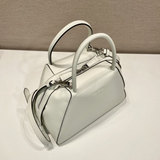 Small brushed leather Prada Supernova handbag Size：25.5x18x13.5cm