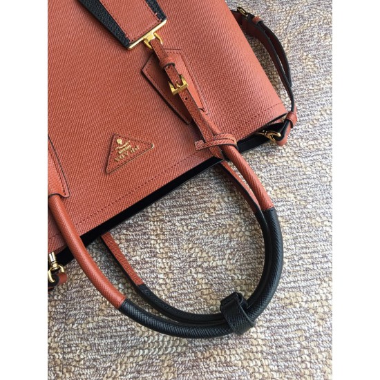 Medium Saffiano Leather Double Prada Bag