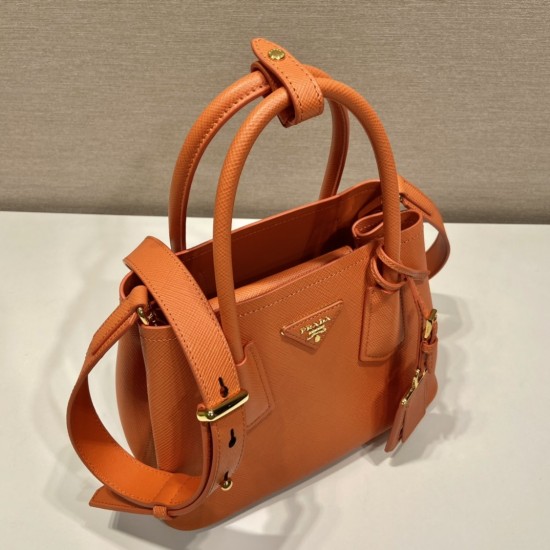 Prada Double Saffiano leather mini bag Size: 25x18.5x12.5cm