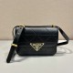 Prada Emblème Saffiano shoulder bag Size:22x16x6CM