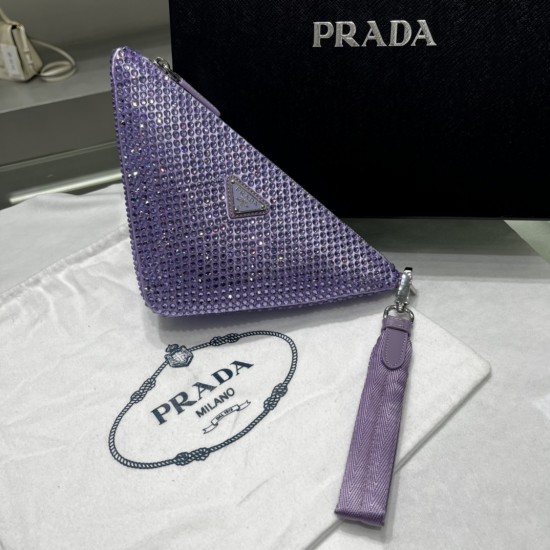 Prada Crystal Triangle pouch