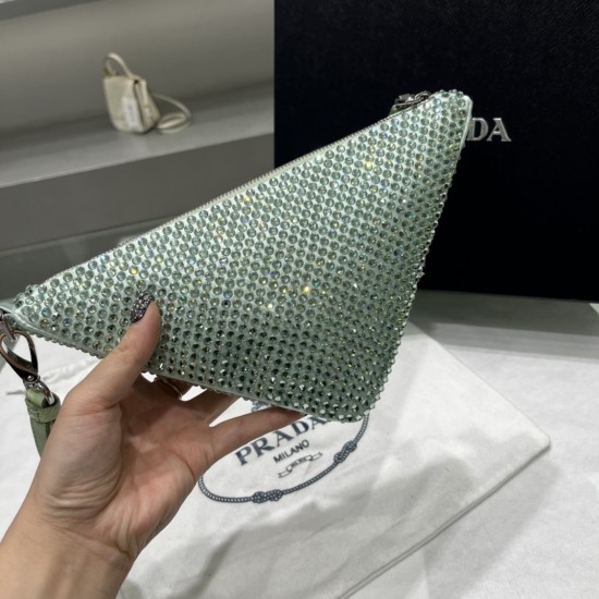 Prada Crystal Triangle pouch