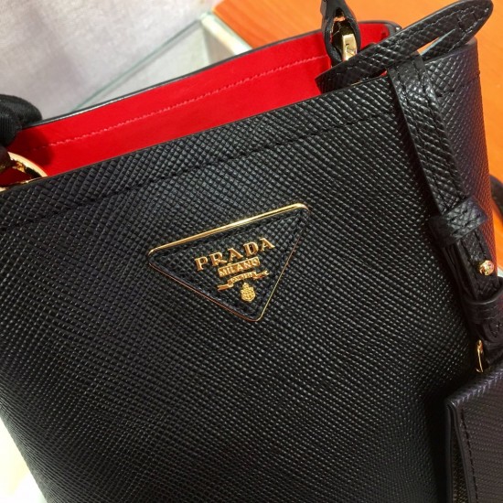 Small Prada Panier Saffiano leather Bucket bag Size: 17x18x10.5CM