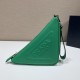 Leather Prada Triangle pouch Size: 26x14x5cm