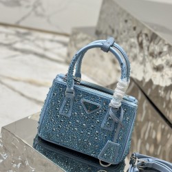 Prada Galleria satin mini-bag with crystals Size: 20x15x9.5CM