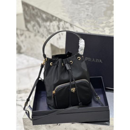 Prada Duet Re-Nylon Bucket shoulder bag