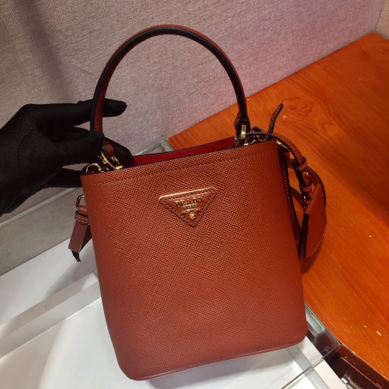 Small Prada Panier Saffiano leather Bucket bag Size: 17x18x10.5CM