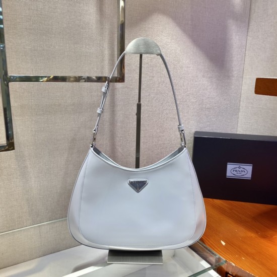 Prada Cleo brushed leather shoulder bag  Size: 30x18.5x4cm