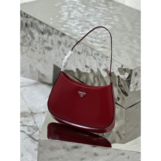 Prada Cleo brushed leather shoulder bag  Size: 26.5x15x4CM