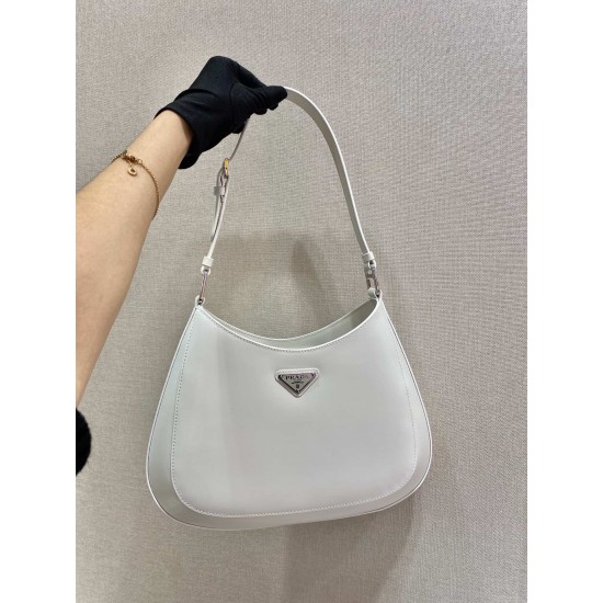Prada Cleo brushed leather shoulder bag  Size: 30x18.5x4cm