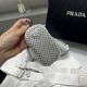 PRADA TRIANGLE CRYSTAL SHOULDER BAG SIZE:20X27.5X20cm