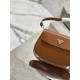 Prada Cleo brushed leather shoulder bag with flap Size:22x15.5x4cm