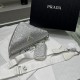 PRADA TRIANGLE CRYSTAL SHOULDER BAG SIZE:20X27.5X20cm