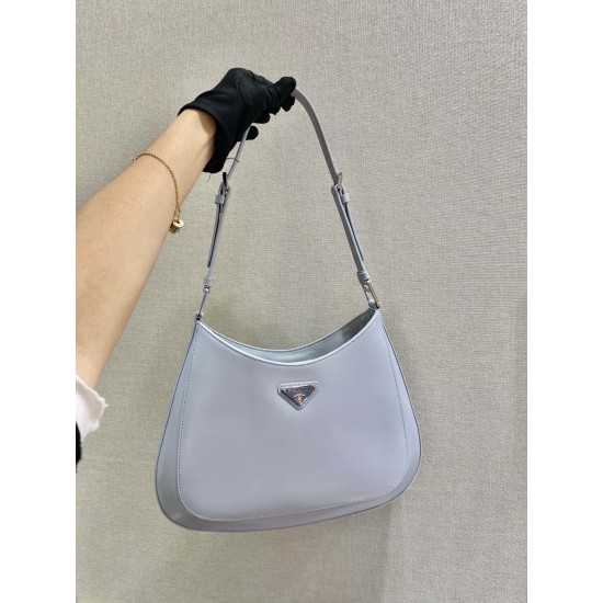 Prada Cleo brushed leather shoulder bag  Size: 30x18.5x4cm