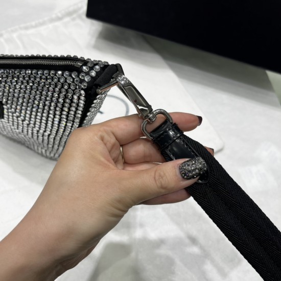 Prada Crystal Triangle pouch