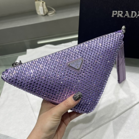 Prada Crystal Triangle pouch