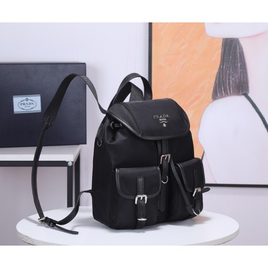 Prada Small Re-Nylon backpack  Size:24x28x12cm